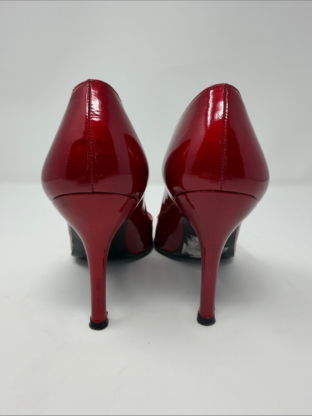 Stuart Weitzman Red Patent Pointed-Toe Pumps - Picture 3 of 10